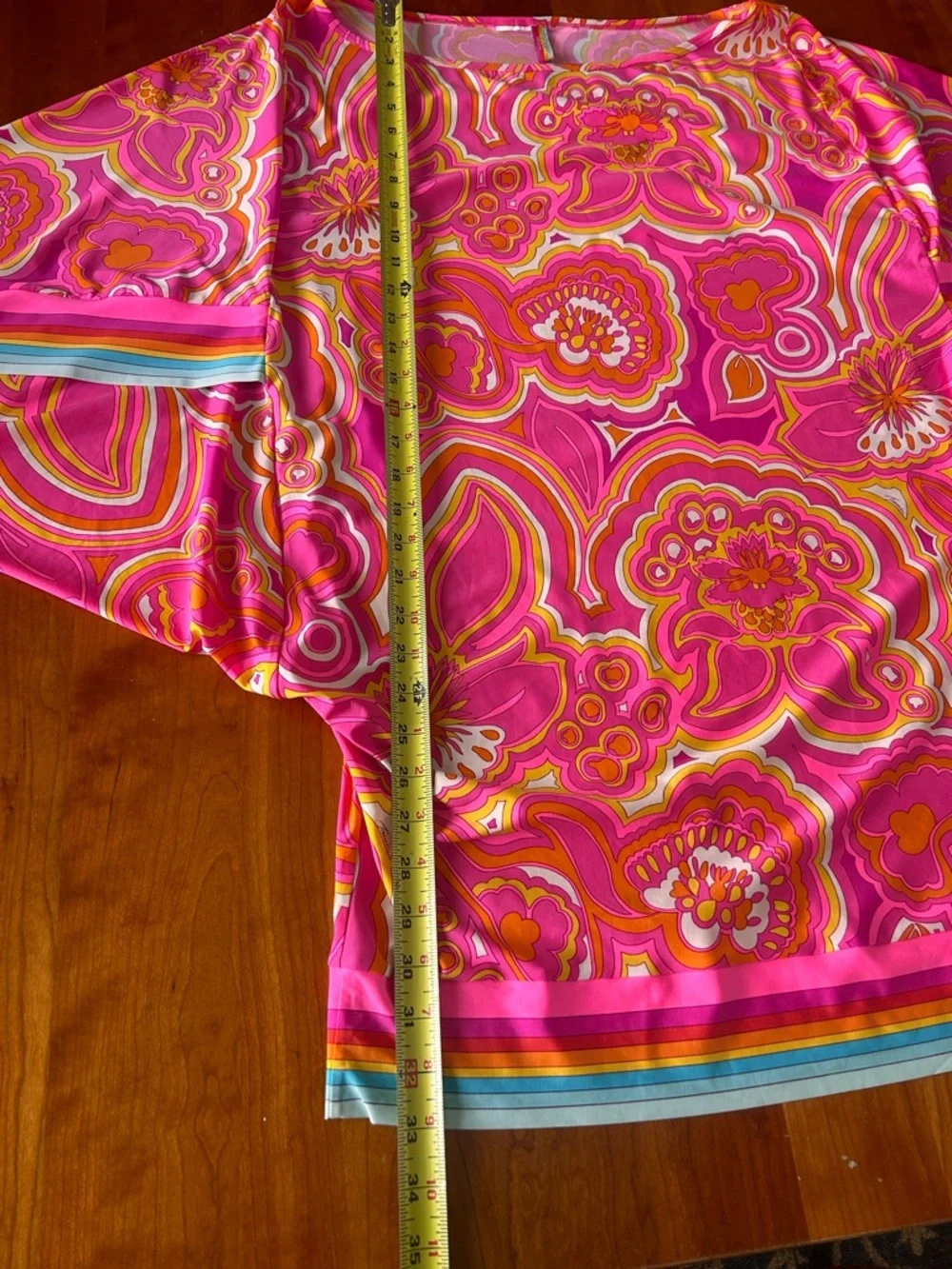 Trina Turk 25th Anniversary Morning Sunrise Swim Cover Tunic Kafta psychedelic - Picture 13 of 15